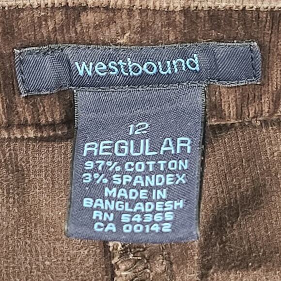 Westbound women's corduroy pants brown Size 12 retro 70's Dark academia preppy - Picture 8 of 8